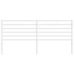 vidaXL Tête de lit métal blanc 200 cm