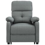 vidaXL Fauteuil Gris foncé Tissu
