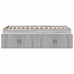vidaXL Cadre de lit Gris Sonoma 80 x 200 cm Bois d'ingénierie