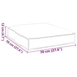 vidaXL Coussin de palette pour siège gris 70x70x12 cm  tissu Oxford.