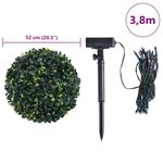 vidaXL Boules de buis artificielles avec lumières LED 2 Pièces vert 52 cm