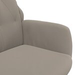 vidaXL Chaise de relaxation Gris clair Velours