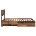 vidaXL Cadre de lit Bois ancien 140 x 190 cm Bois d'ingénierie