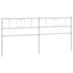 vidaXL Tête de lit métal blanc 193 cm