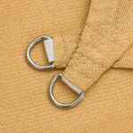 vidaXL Voile d'ombrage 160 g/m² triangulaire sable 5x5x6 m PEHD