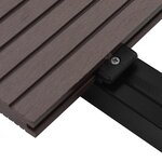 vidaXL Planche de terrasse 4 Pièces Marron foncé WPC