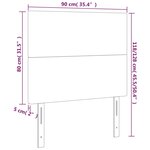 vidaXL Tête de lit à LED Crème 90x5x118/128 cm Tissu