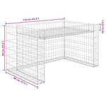 vidaXL Garage tondeuse à gazon lit surélevé 110x80x60 cm Fil en acier