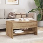 vidaXL Table basse Chêne artisanal 80 x 50 5 x 41 5 cm