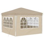 vidaXL Tente de fête pop-up 288 x 288 x 245 cm Crème Tissu Oxford