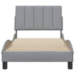 vidaXL Cadre de lit sans matelas gris clair 90x200 cm tissu