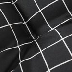 vidaXL Coussin de palette motif à carreaux noir 120x40x12 cm tissu