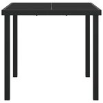 vidaXL Table de Jardin Noir 80 x 80 x 73 cm Teck massif