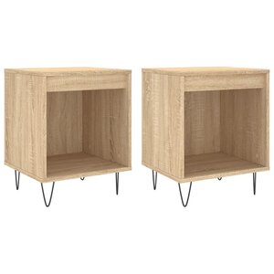 vidaXL Tables de chevet 2 Pièces chêne sonoma 40x35x50 cm bois ingénierie