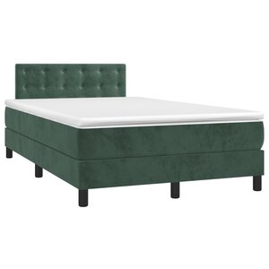 vidaXL Sommier à lattes de lit avec matelas vert foncé 120x190 cm