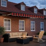 vidaXL Cadre de store manuel avec LEDs 3 5 x 2 5 m
