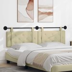 vidaXL Tête de lit suspendue Crème Simili cuir