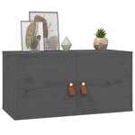 vidaXL Armoire murale Gris 60x30x30 cm Bois de pin massif