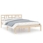 vidaXL Cadre de lit bois massif 150x200 cm très grand