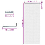 vidaXL Moustiquaire de porte à chaîne 80x201 cm aluminium