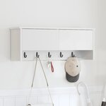 vidaXL Porte-manteau mural Blanc 80 x 20 x 30 cm Bois d'ingénierie
