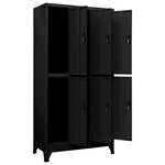vidaXL Armoire à casiers Noir 90x45x180 cm Acier