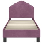 vidaXL Cadre de lit pour tout-petit avec tête de lit Violet