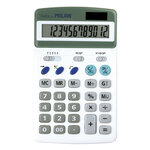 Calculatrice blanche 12 chiffres