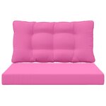 vidaXL Coussin de canapé d'extérieur 2 Pièces Rose Polyester