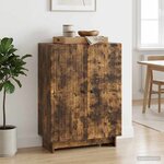 vidaXL Buffet Chêne fumé 66 x 34 5 x 90 cm Bois d'ingénierie