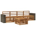 vidaXL Ensemble de canapés d'extérieur 5 pc Naturel