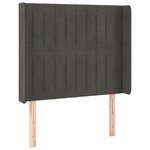 vidaXL Sommier à lattes de lit matelas et LED Gris foncé 100x200 cm