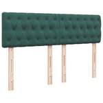 vidaXL Sommier à lattes de lit et matelas Vert foncé 160x200cm Velours