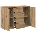 vidaXL Buffet chêne artisanal 88x30x64 cm bois d'ingénierie