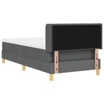 vidaXL Lit à Ressorts avec matelas Gris foncé 90 x 200 cm tissu