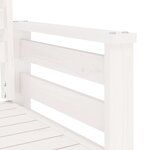 vidaXL Banc de jardin avec table 2 places blanc bois massif de pin