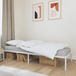 vidaXL Cadre de lit métal blanc 90x190 cm