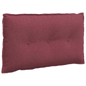 vidaXL Coussin de Dos Bordeaux 80 x 19 x 50 cm tissu