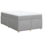 vidaXL Sommier à lattes de lit avec matelas Gris clair 120x200cm Tissu