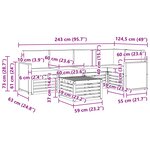 vidaXL Ensemble de canapés d'extérieur 5 pc Naturel et Crème