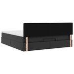 vidaXL Lit ottoman avec matelas & LED Noir 160x200cm similicuir