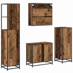 vidaXL Ensemble de mobilier de salle de bain 4 Pièces Bois ancien