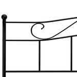 vidaXL Cadre de lit sans matelas noir métal 180x200 cm