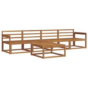 vidaXL Ensemble de canapés d'extérieur 5 Pièces Naturel