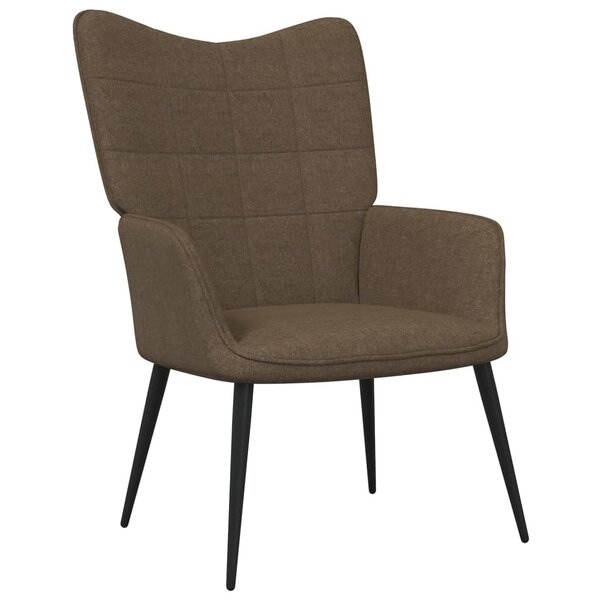 vidaXL Chaise de relaxation Marron Tissu