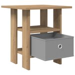 vidaXL Table de chevet 2 pc Chêne artisanal 41 x 40 x 45 cm