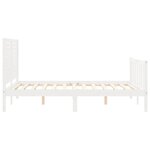 vidaXL Cadre de lit sans matelas blanc 140x200 cm bois de pin massif