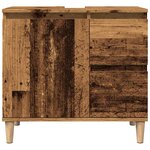 vidaXL Armoire lavabo vieux bois 65x33x60 cm bois d'ingénierie