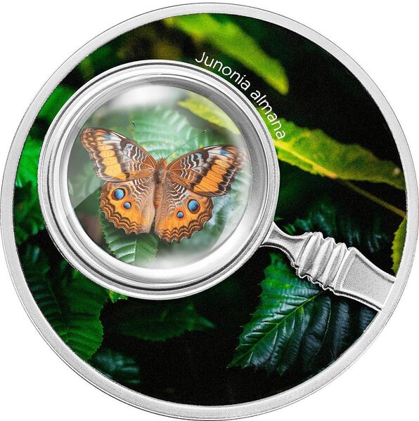 Pièce de monnaie en Argent 500 Francs g 17.50 Millésime 2024 Butterflies JUNONIA ALMANA