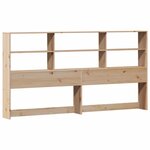 vidaXL Lit bibliothèque sans matelas 200x200 cm bois massif de pin